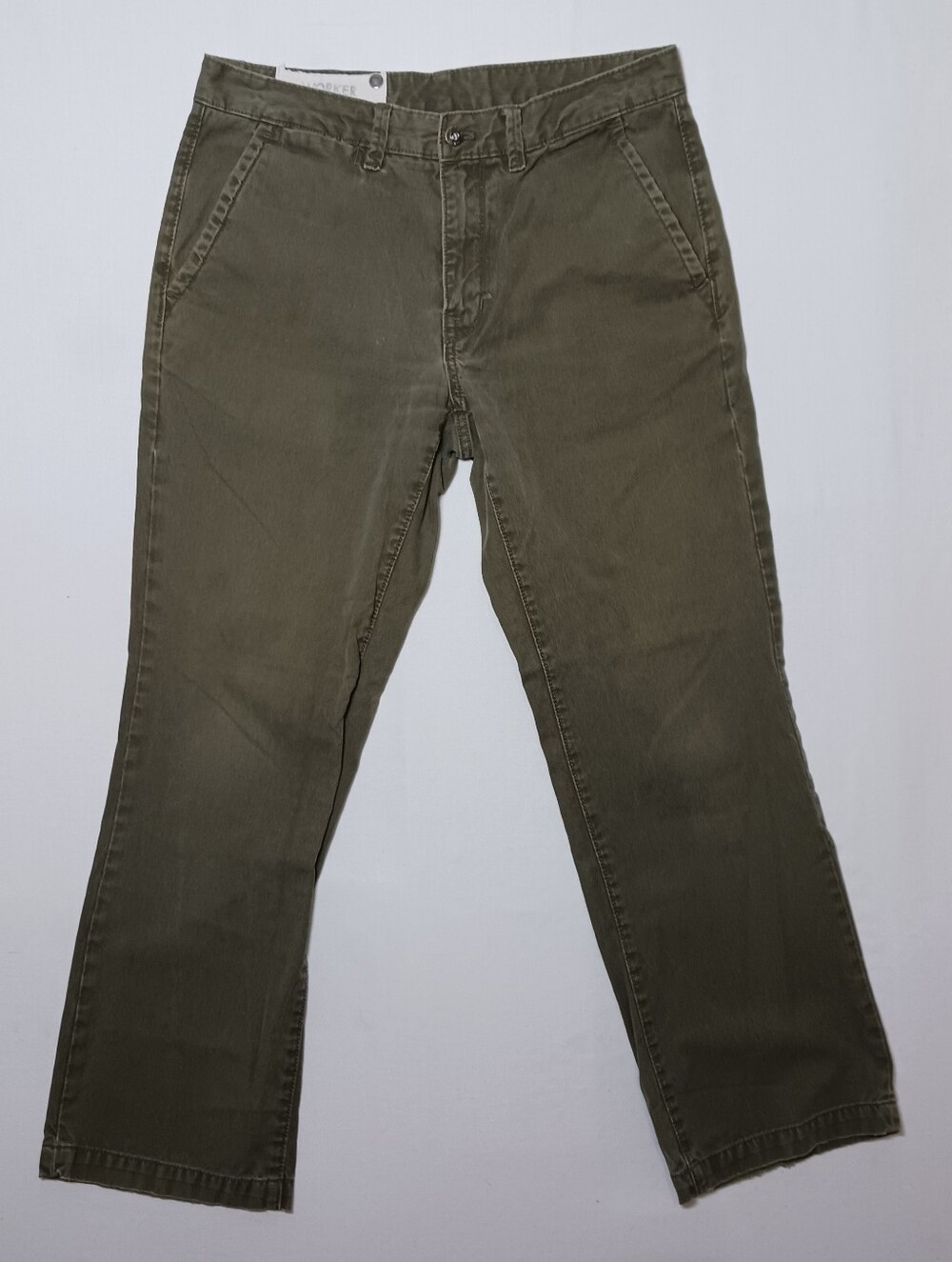 Y2K GAP 1969 Mens Worker Relaxed Fit Canvas Chino Pants 34X30 Bark Brown